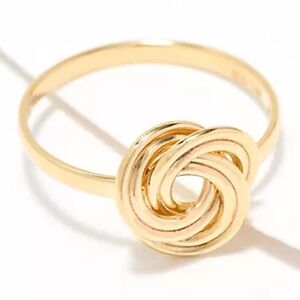 QVC EternaGold Twisted Knot Ring, 14K Gold 1.1g - Size: 6 - New